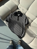 Dior Siyah Polo Yaka Yazlık Triko