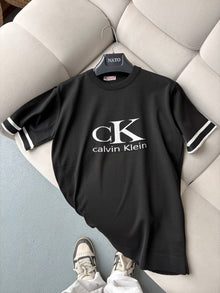 Calvin Klein Siyah Bisiklet Yaka Yazlık Triko