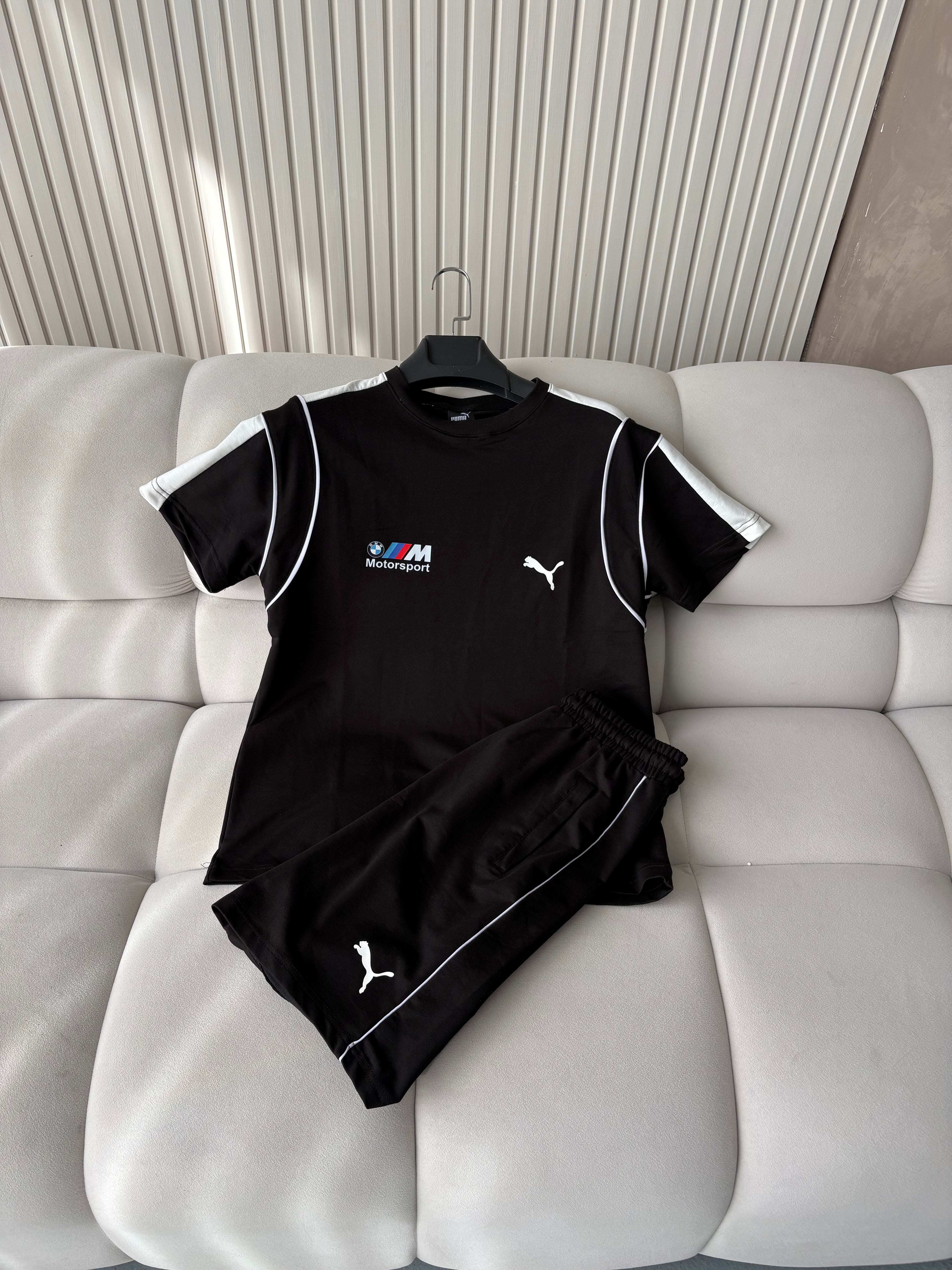 Puma Bmw Siyah Şortlu Takım