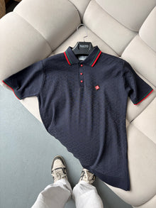 Casablanca Lacivert Polo Yaka Yazlık Triko