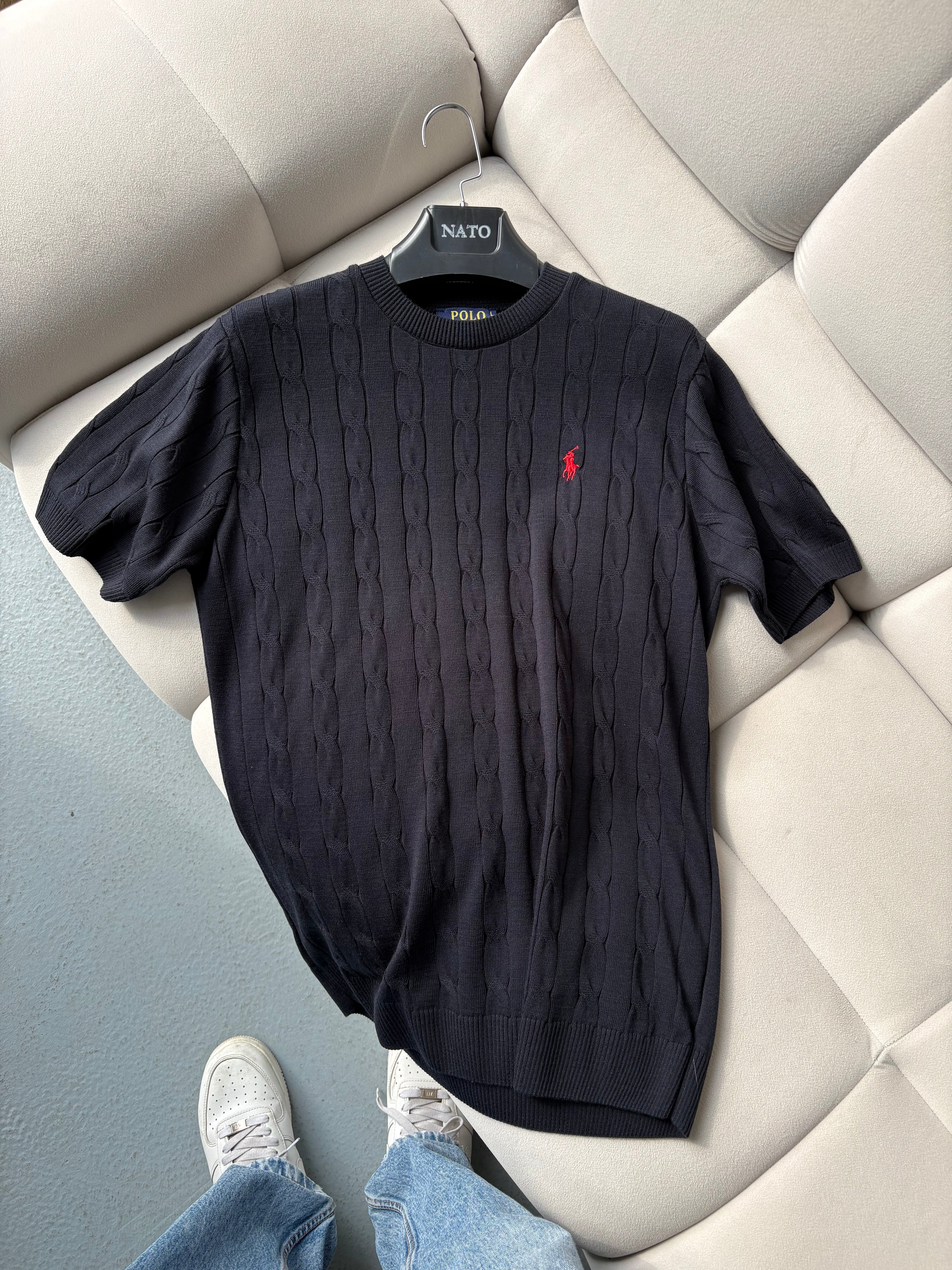 Polo Ralph Lauren Lacivert Bisiklet Yaka Yazlık Triko