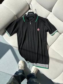 Casablanca Siyah Polo Yaka Yazlık Triko