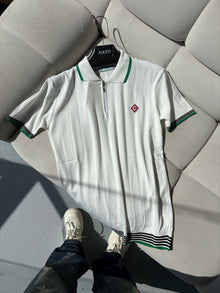 Casablanca Beyaz Polo Yaka Yazlık Triko