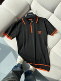 Hermes Siyah Polo Yaka Yazlık Triko