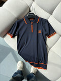 Hermes Lacivert Polo Yaka Yazlık Triko