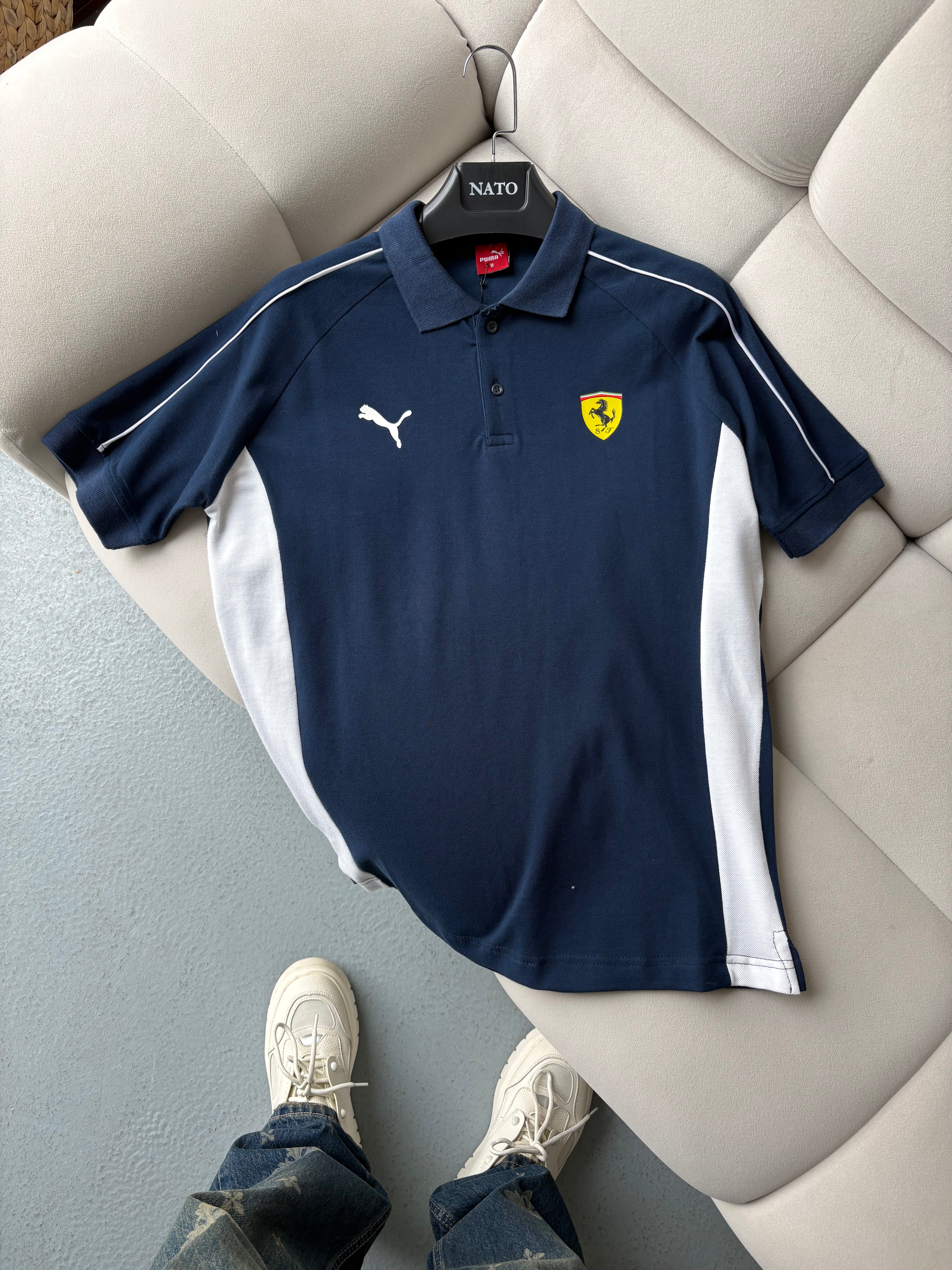 Puma Lacivert Premium Polo Yaka T-shirt
