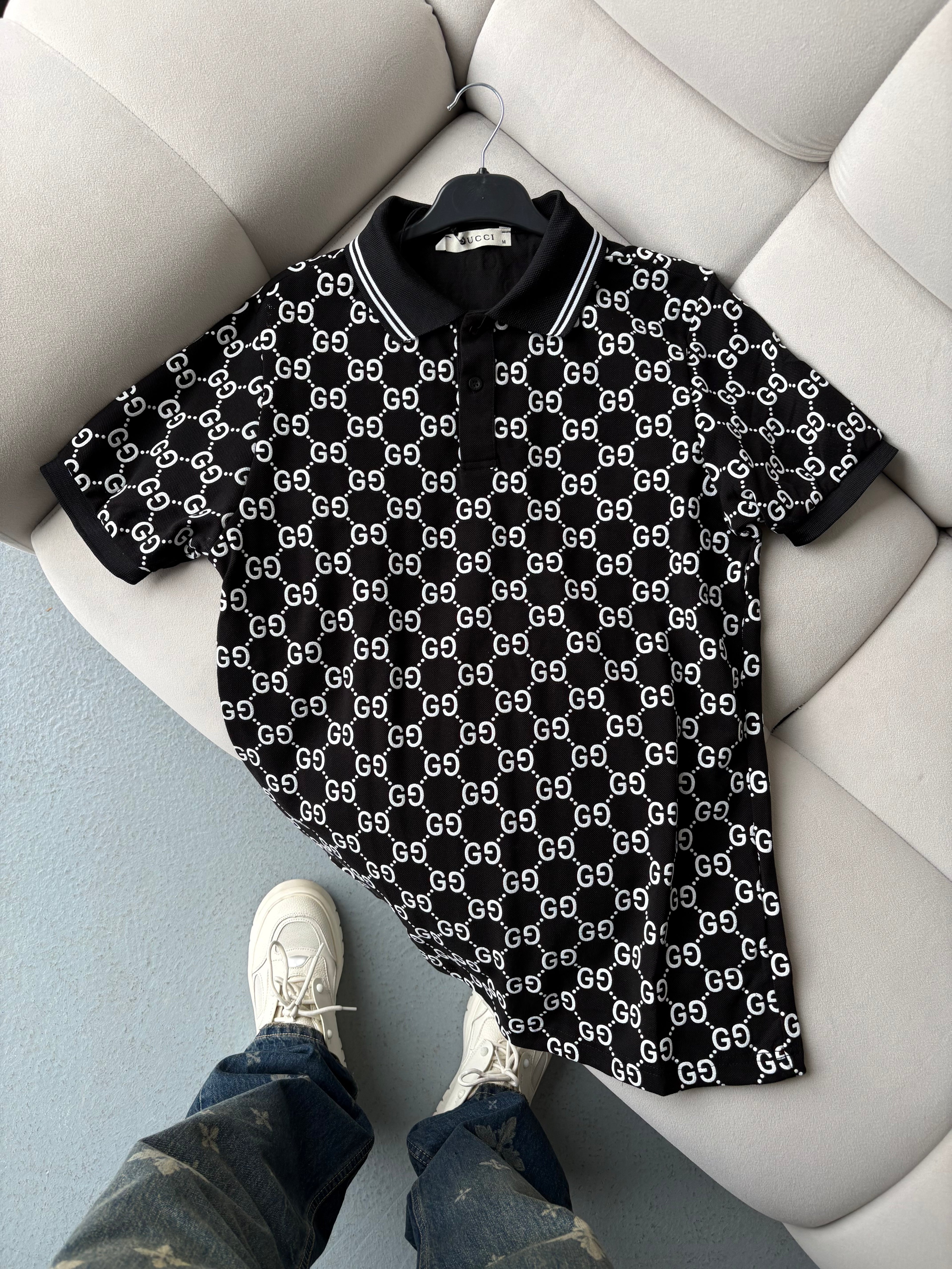 Gucci Siyah Polo Yaka T-shirt