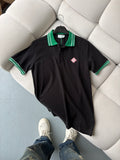 Casablanca Siyah Polo Yaka T-shirt