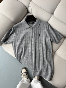 Polo Ralph Lauren Gri Zip Yazlık Triko