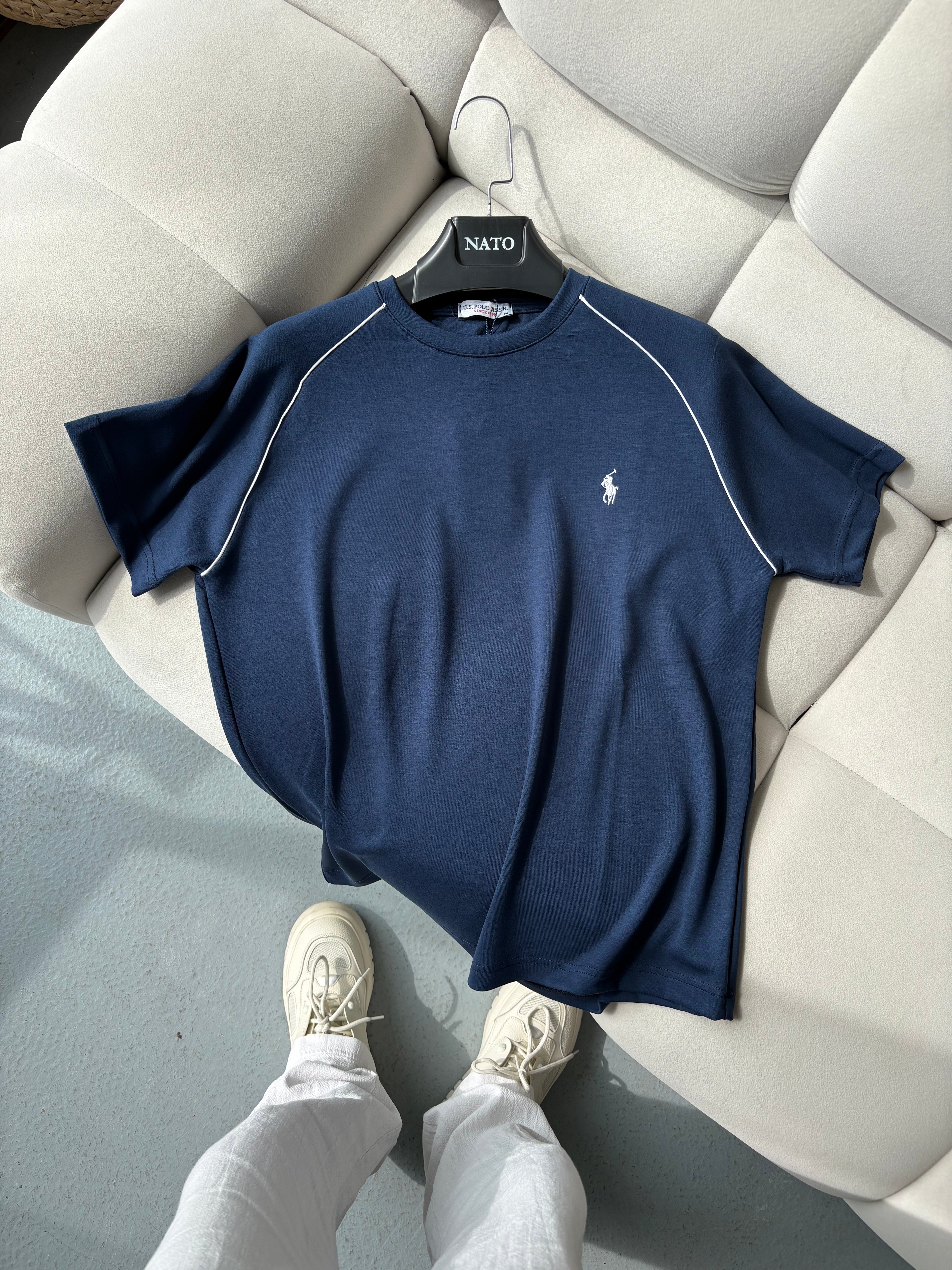Polo Lacivert Çizgili Oysho T-shirt